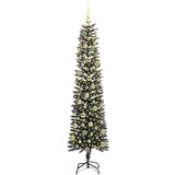 vidaXL Umestno božično drevo med 300 LED Zelena 50.5 x 50.5 x 180 cm | Shoptok.si