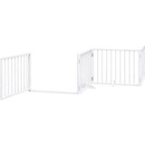 vidaXL Vrata za pse s vratašcima 6 panela sklopiva 480 cm drvo topole | shoptok.hr