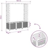  Povišeni krevet s mrežom i krovom Svjetlosiva PP - Svjetlosiva 162 5 x 40 x 138 cm s ravnim krovom (2 bočna mreža) | shoptok.hr