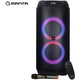 Manta Karaoke zvočnik SPK0802B120 ATTIS, prenosni, 120 W, RGB LED, mikrofon, daljinec, črn, (5000062349) | Shoptok.si