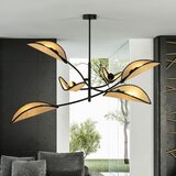  Luster na šipci LOTUS 6xE14/10W/230V crna/bež | Eponuda.com