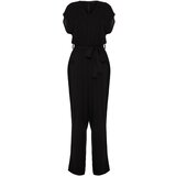 Trendyol Curve Black Belted Wide Leg Woven Overalls | ePonuda.com
