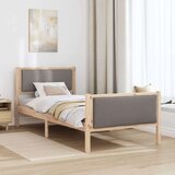  Okvir za krevet Sivo-smeđa 100 x 200 cm tkanina | shoptok.hr