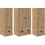  Highboard s ladicama 3 pcs Umjetnički hrast Konstruirano drvo | shoptok.hr