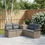  Set sofe 5 kom. Siva i tamno siva Poli Rattan i čelik | shoptok.hr