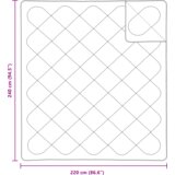  Poplun Ostalo s jastukom 3 pcs Bijela 240 x 220 cm Mikrofibra | shoptok.hr