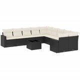  11-dijelni set vrtnih sofa od poliratana s jastucima crni | shoptok.hr