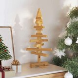 vidaXL Leseno božično drevo z stojalom Rjava 60 cm Trdna borovina | Shoptok.si