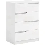 Komoda iverna plošča 60D x 40Š x 85V cm Bela visok sijaj, (5000242524)