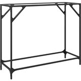  Stolić s prozirnom staklenom površinom 98x35x81 cm čelik | shoptok.hr