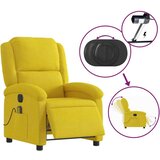 vidaXL Električni masažni naslonjač Žuta baršunasti | shoptok.hr
