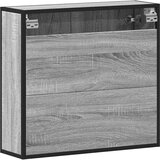 vidaXL Kopalniška omarica z ogledalom siva sonoma 65x20x60 cm inž. les | Shoptok.si