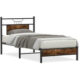 vidaXL Posteljni okvir brez vzmetnice hrast 90x200 cm inženirski les, (21828991) | Shoptok.si