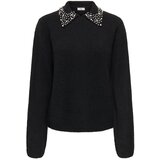 JDY Pulover 'AUBRAY' črna / biserno bela Cene