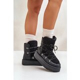 Boto Women's Snow Boots On Platform With Lacing Black Riaviana | Shoptok.si