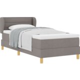  Box Spring Postelja z Zložljivim Blazinom Taupe 100x200 cm Tkanina, (22052404) | Shoptok.si