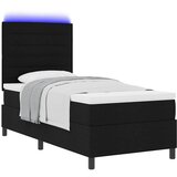  s opruga kutije s madracem Crna 90 x 200 cm tkanina | shoptok.hr