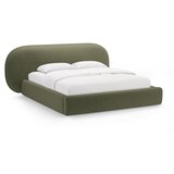 Micadoni Zeleni tapecirani bračni krevet s prostorom za odlaganje s podnicom 200x200 cm Ovalo – | shoptok.hr