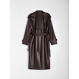 Sinsay Trench kaput od imitacije kože s remenom | shoptok.hr