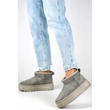 primohurt Dark green women's snow boots with a thick sole, warm winter women's shoes | shoptok.hr
