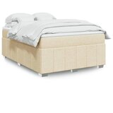  Krevet s oprugama i madracem krem 140x200 cm od tkanine | shoptok.hr