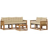 vidaXL Zunanja garnitura za sedenje z blazino 6 pcs Naravna in bež, (5000272816) | Shoptok.si