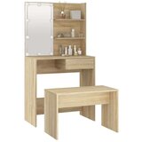  Set toaletnog stolića boja hrasta sonome LED konstruirano drvo | shoptok.hr