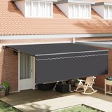 vidaXL Skrovita tenda Antracitno siva Siva 450 × 300 cm | shoptok.hr