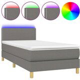  Box spring s madracem LED tamnosivi 90x190 cm tkanina | shoptok.hr