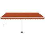 Tenda samostojeća tenda na ručno uvlačenje 450x300cm narančasto-smeđa | shoptok.hr