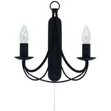 Searchlight 6342-2BK - Zidno svetlo MAYPOLE 2xE14/60W/230V | Eponuda.com