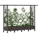  Povišeni krevet s mrežom i krovom Smeđa 203 x 40 x 127 cm PP | shoptok.hr