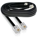 Cabletech telefonski kabel , ploščati, 20 m, črn Cene