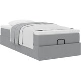  Otomanski okvir kreveta s madraca svijetlosivi 90x200cm tkanine | Eponuda.com