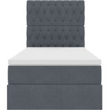  s madracem i skladištem Tamno siva 90 x 190 cm Baršun | shoptok.hr