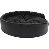  Krevet za pse crni 99 x 89 x 21 cm od pliša i umjetne kože | shoptok.hr