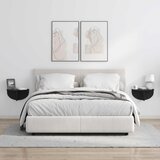  Polica na zidu 2 pcs Crna 38 x 19 x 19 cm Konstruirano drvo | shoptok.hr