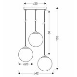 Brilagi Luster na sajli POLOS 3xE27/40W/230V prečnik 42 cm crna | Eponuda.com