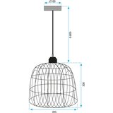 Toolight Viseća stropna svjetiljka od bambusa 40 cm | shoptok.hr