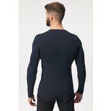 Enrico Coveri Temnomodra majica z dolgimi rokavi | Shoptok.si