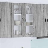 vidaXL Stenska kuhinjska omarica s polico Siva Sonoma 80 x 31 x 100 cm | Shoptok.si