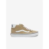 Vans Beige Women's Ankle Sneakers with Suede Details UA Mid S - Women Cene