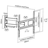 iTech Mount full motion dvokraki zidni nosilec s 3 gibanji primeren za televizorje od 37" do 80" | Shoptok.si