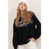 Trend Alaçatı Stili Sweatshirt - Black - Oversize Cene