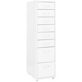 vidaXL mobilni ormarić za spise bijeli 28 x 41 x 109 cm metalni Cijene