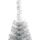  Umjetna polovica božićnog drvca sa stalkom srebrna 210 cm PET | shoptok.hr
