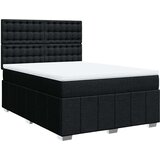vidaXL Krevet s oprugama i madracem crni 160x200 cm od tkanine | shoptok.hr