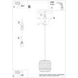  sollux SL.1252 - luster na sajli fost 1xE27/15W/230V | Eponuda.com