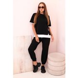 Kesi Włoski Women's butter set with short sleeves and pants black Cijene