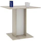  Blagovaonski stol bijeli i boja hrasta 80x80x75 cm od iverice | shoptok.hr